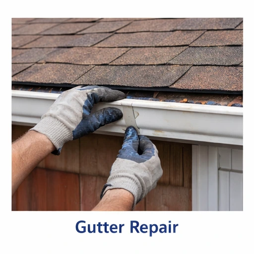 Gutter repair work on a Denver home correcting sagging and leaks