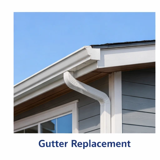 Seamless gutter replacement on a modern Denver home with clean fascia lines